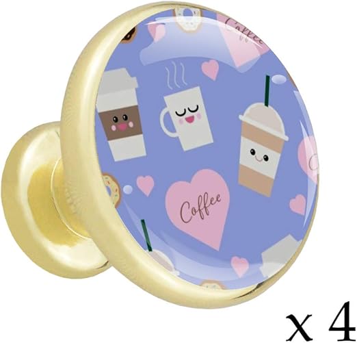 Kaffeekrapfen Lila 4 Stück Crystal Gold Knöpfe Runde Metall