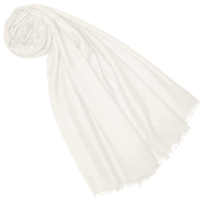 Lorenzo Cana Luxus Pashmina Damenschal Schaltuch beige - weiss 100% Kaschmir leicht kuschelweich Kaschmirschal Kaschmirtuch K
