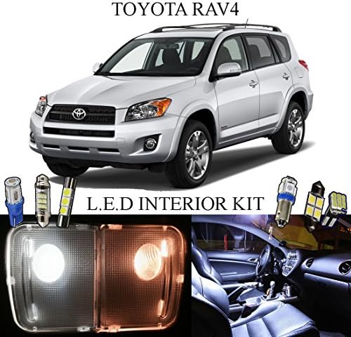 LED lights for 2006 - 15 Toyota RAV-4 Xenon White LED Interior Package + Vanity Lights (8 Pieces)