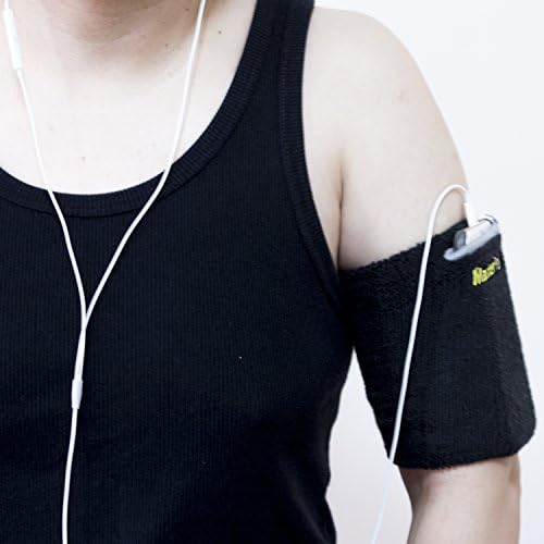 MasterPal Cotton Sports Armband: Absorbent Cotton Running Armband iPhone 7 Plus/ 7/ 6/ 6S/ 6 Plus/ 5/ 5S/ 5C/ 5SE/ 4/ 4S, armbands for Samsung phones, Set of 3. (Charcoal Gray)