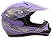 Youth Offroad Gear Combo Helmet Gloves Goggles DOT Motocross ATV Dirt Bike MX Motorcycle Purple - Medium