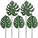 Supla 5 Pcs Aritificial Tropical Palm Leaf Split Philodendron Fake Palm Leaves Artificial Swiss Cheese Plant Artificial Windowleaf Tropical Vine Leathery Leaf