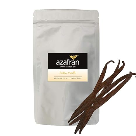 Azafran Südsee Vanille (Tahiti Richtung) - Vanilleschoten 12 cm 5 Stk