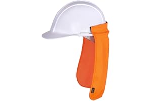 Pioneer Hard Hat Sun Shade, Hook & Loop Attachment, Neck and Ears Protection, Orange, Universal, V2051450-O/S