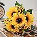 Acamifashion 1 Bouquet Artificial Silk Sunflower 7-Stems Flowers for Home Decoration Wedding Decor, Bride Holding Flowers Floral Decors