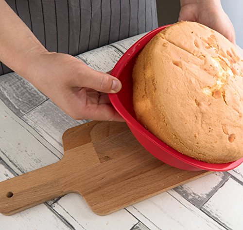 Aokinle 8" Silicone Baking Pan Non-Stick Bakeware Mold Cake Mold BPA-free FDA-Approved Round