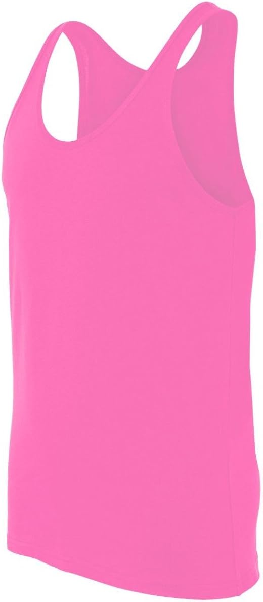 The Unisex Jersey Tank (Neon Pink) (Large) Clothing