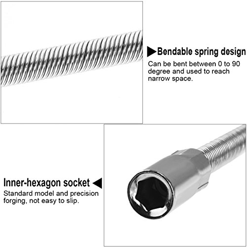 TOOLTOO Manual Flexible Extension Drill Bit Holder for Screwdriver Quick Release Spring Screwdriver Extension Rod with Handle - Thumbnail 6