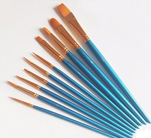 Paint Brush Lot 10pcs/set Paintbrush Nylon Hair Brushes for Oil Art Set Watercolor Brush Oil Brush for Kids Gift Acrylic Brush Art for Supplies