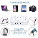 Travel Converter Adapter Universal Power Voltage 1875W Step Down 220V to 110V with 4 Smart USB Charging Ports Inner Cooling Design Without Any Noise,Powerjc