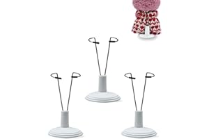 ZY PLUM Adjustable Doll Stand for LABU,Display Holder Support for 4-8 Inches Dolls,Keep the Standing Position(White, 3 Pack)(