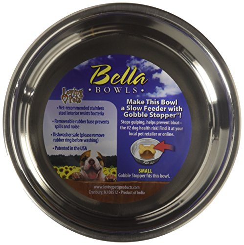 Loving Pets Metallic Bella Bowl, Small, Grape - //medicalbooks.filipinodoctors.org