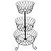 Carol Wright Gifts 3-Tier Wire Basket,Black,One Size Fits All