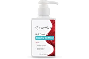 LUXECOLORS Hair Color Depositing Conditioner, Depositing Conditioners Hair Mask, Hair Refreshing Conditioner, Gently Cleanses & Conditions, Non-foaming, Cruelty-free 5.28 fl.oz (Red)