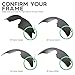 Walleva Black Polarized Replacement Lenses for Oakley M Frame Hybrid Sunglasses