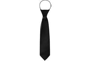MESU Pre-Tied Kids Necktie Satin Plain Colored Tie