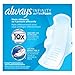 Always Infinity Feminine Pads for Women, Size 2 Regular, with Wings, unscented, 16ct