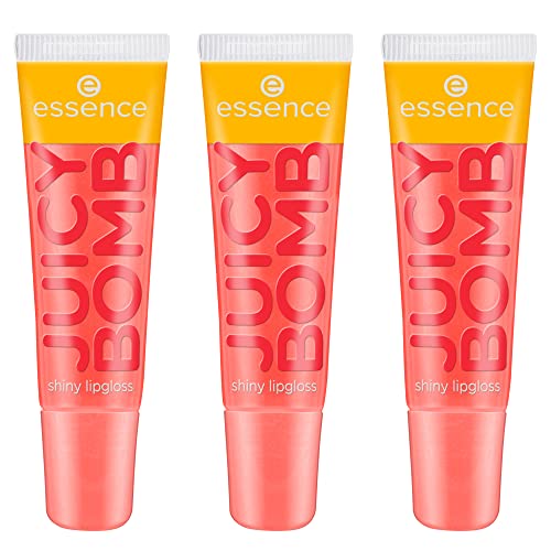 Essence - Lot de 3 Gloss à Lèvres Juicy Bomb Shiny Lipgloss - 103 Proud Papaya