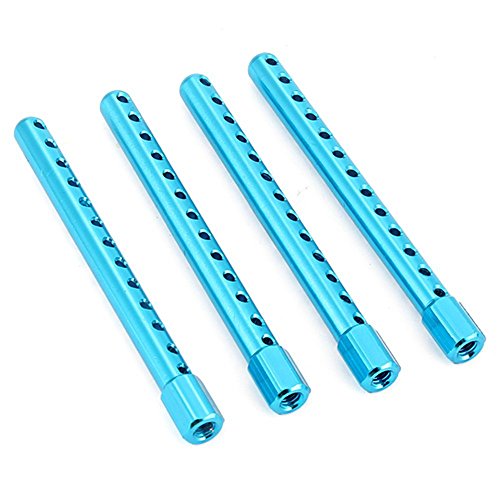 DN Durable HSP RC 1:10 Scale Car Truck Aluminum Alloy Body Mounts Blue Pack of 4