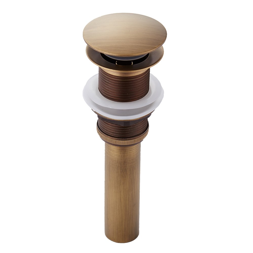 Weare Home retro, brass, sink drain, simple design, pop up valve, push button technology