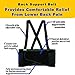 Tuff Bros® Economy Elastic Back Brace Lumbar Support Belt Adjustable Straps - Black (XX-Large (44