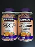 Kirkland Signature Chewable Calcium with Vitamin D3 Adult Gummies, 120 ct x 2 Bottles