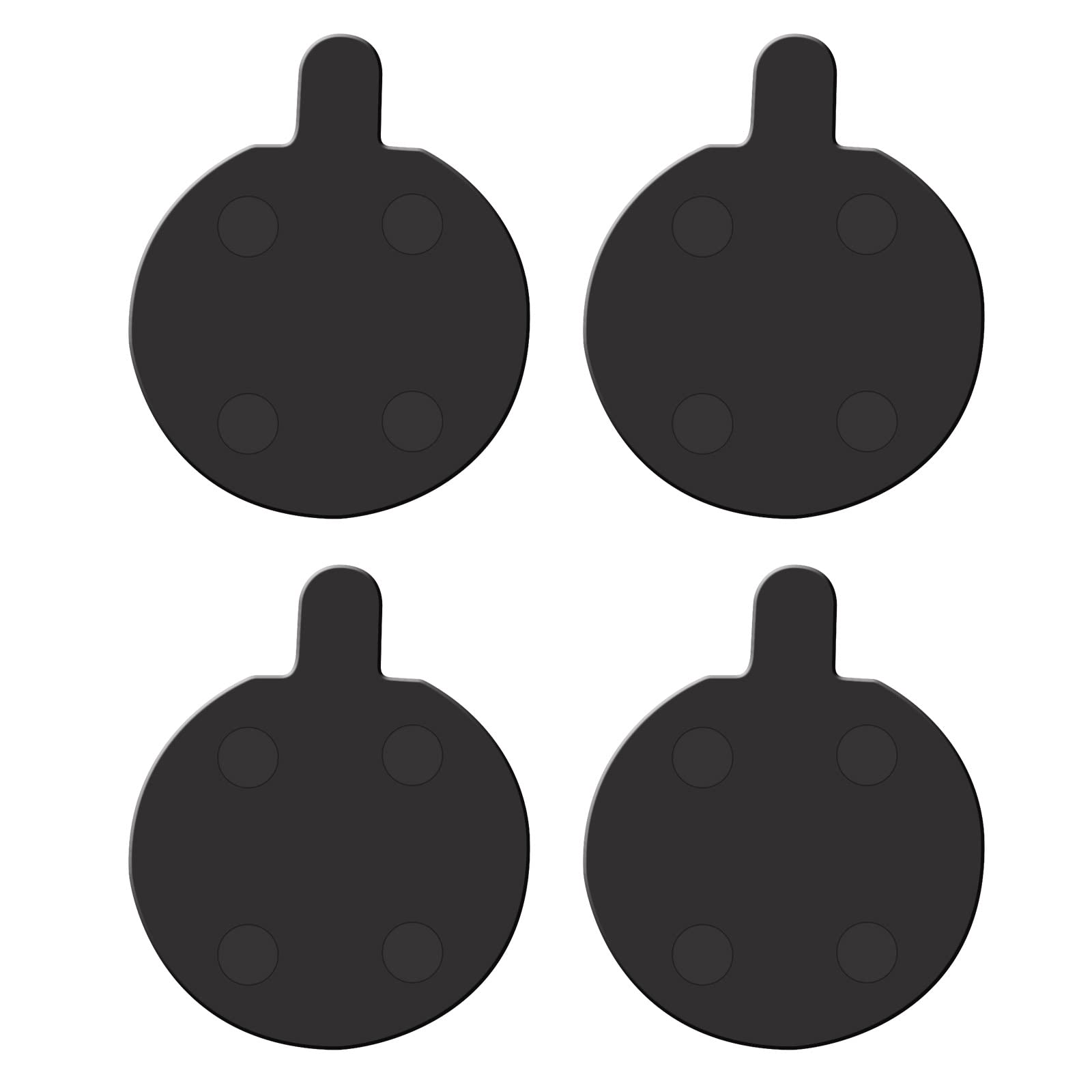 VGOL 2 Pairs of Resin Semi Metallic Bike Disc Brake Pads Compatible with Zoom DB280 DB350 DB450 4mm Thickness Mountain Road Bike Cycling Bicycle MTB Disc Brake Pad Replacement