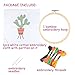 Unime Full Range of Embroidery Starter Kit with Partten, Cross Stitch Kit Including Embroidery Cloth with Color Pattern, Bamboo Embroidery Hoop, Color Threads, and Tools Kit (Dark Cactus)