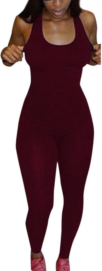 Sumen Hot Jumpsuit Women Sleeveless Bodycon Romper Jumpsuit Club Bodysuit Long Pants