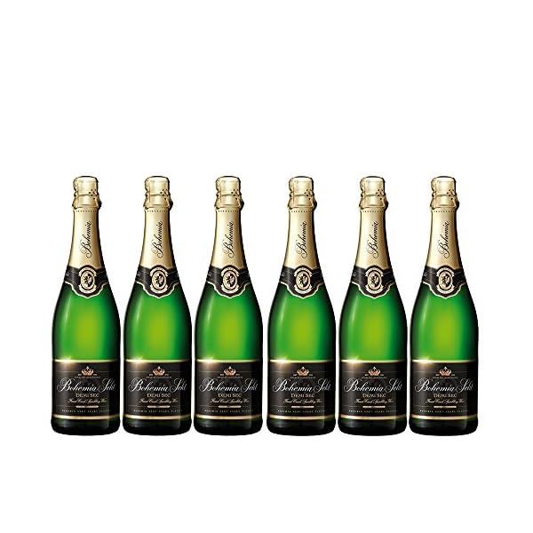 Bohemia Sekt demi sec Halbtrocken, 6 Flaschen vollen blumiger und prickelnder Partysekt zum Anstoßen (6 x 0.75 l)