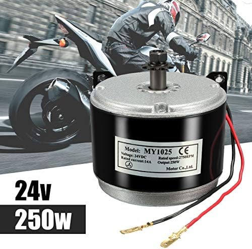 MY1025 24V 250W Electric Motor Brushed 2750RPM 2-Wired Chain for E-Bike Scooter