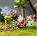 URToys 40Pcs/Set Resin Mini Santa Claus Snowman Christmas Decoration Miniature Figurine Fairy Garden Ornament Mini Resin Crafts Kids DIY Accessories