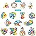 Jasonwell 42 Pcs Magnetic Tiles Building Blocks Set for Boys Girls Preschool Educational Construction Kit Magnet Stacking Toys for Kids Toddlers Children Age 3 4 5 6 7 8 Year Old