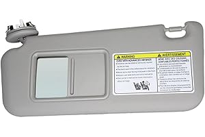 Left Driver Side Sun Visor Replace for Toyota RAV4 2006 2007 2008 2009 2010 2011 2012 2013 with Sunroof and Vanity Light, OE 
