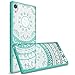 CoverON Hard Slim Fit ClearGuard Series for Sony Xperia XA1 Ultra Case, Teal Mandala Design