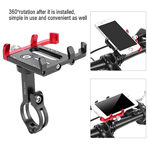 GUB PLUS 6 Road Fiets Mountainbike Mobiele Telefoon Houder Met 360 Graden Rotatie Zwart + Rood - Image 7