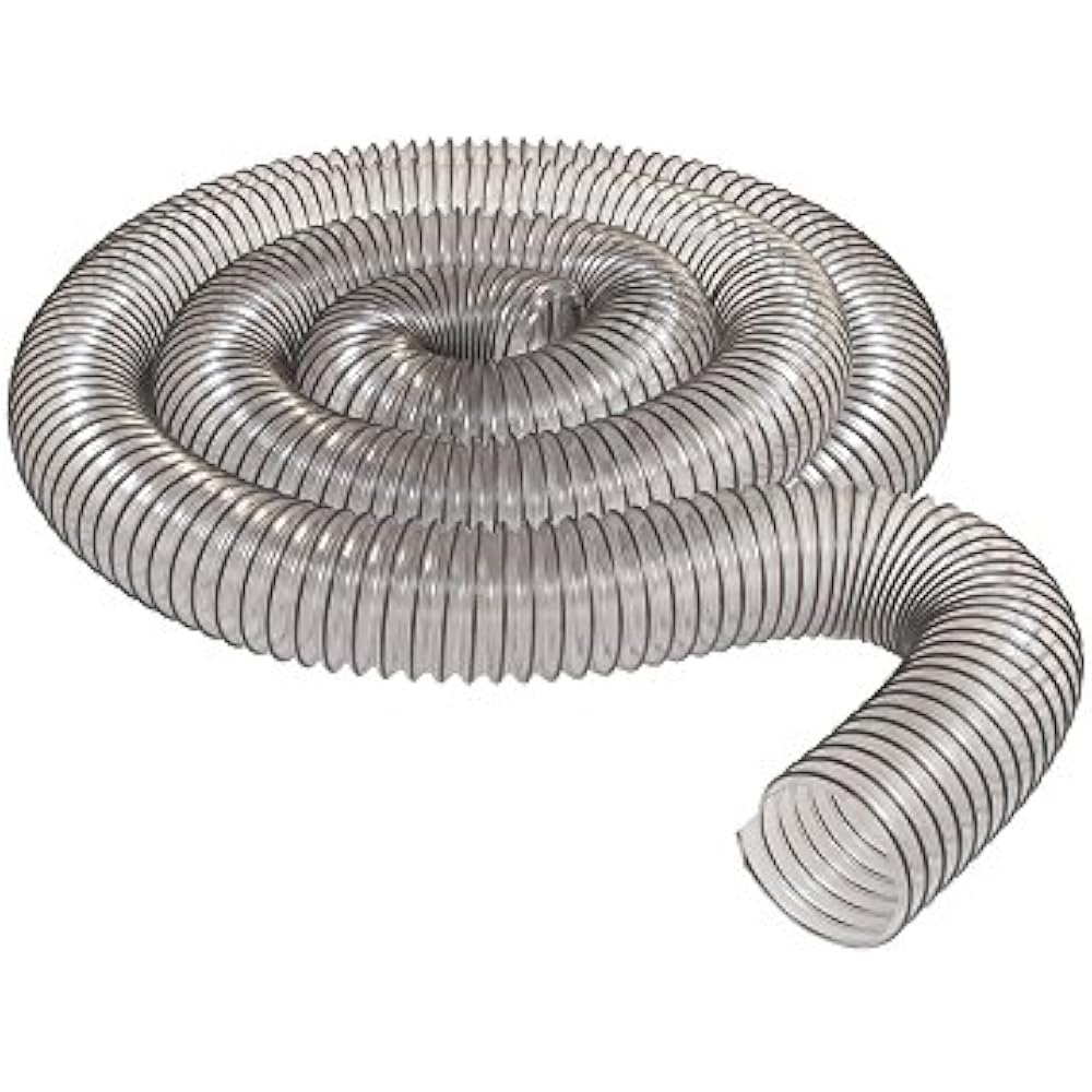 2 1/2" X 10' CLEAR PVC DUST COLLECTION HOSE BY PEACHTREE WOODWORKING