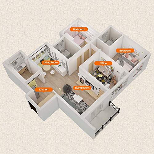 AMBOTHER Space Heater 750W / 1500W Portable Electric Heater Fan with Overheating Protection, Auto Off Function, Adjustable Thermostat, PTC Heating Element for Indoor, Office, Home