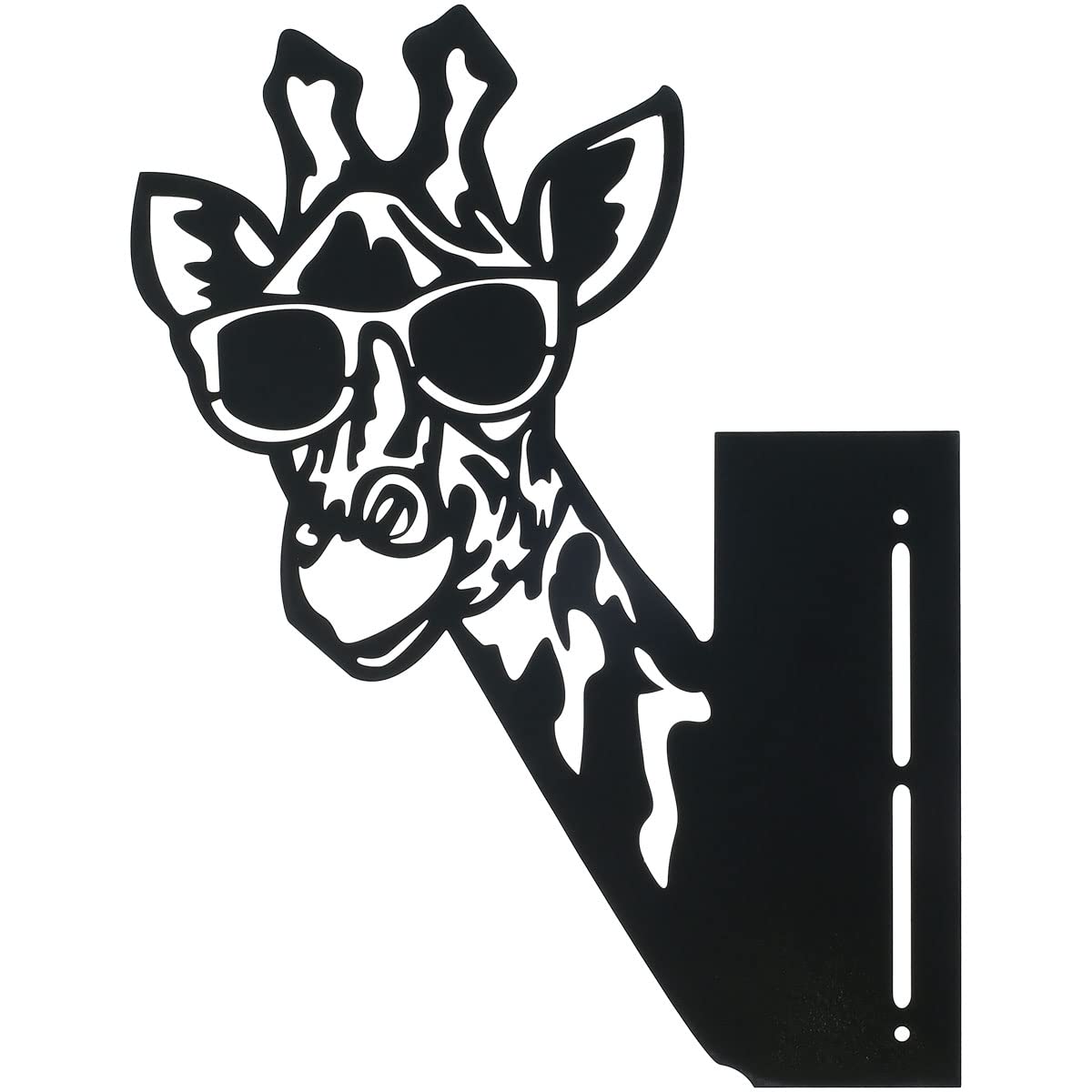 Jetcloud Farm Peeping Animals Metal Art Silhouette Garden Stake Outdoor Giraffes Chicken Donkey Horse Peeper Garden Statue Art Crafts for Farmhouse Garden Yard Patio Fence(Giraffe)