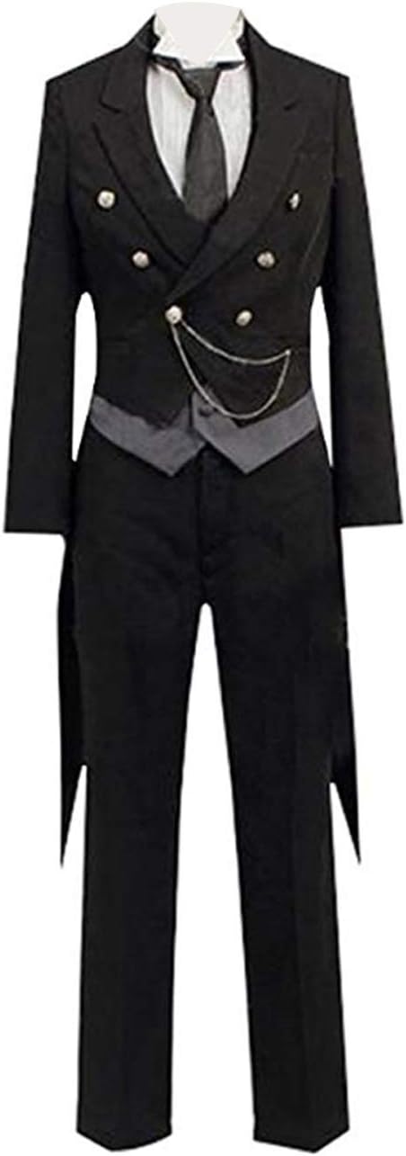 BoerMee Mens Sebastian Michaelis Black Tuxedo Cosplay Costume
