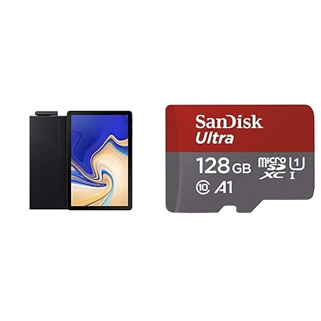Samsung T830 Galaxy Tab S4 Wi-Fi Tablet-PC, 4GB RAM, grau + Samsung Keyboardcover & SanDisk SDSQUAR-128G-GN6MA Ultra 128GB mi