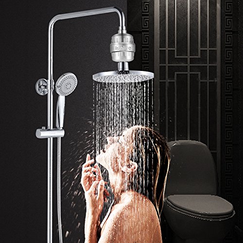 image for iSinlive 12 Stage Shower Water Filter with 2 Replaceable Cartridge Rem