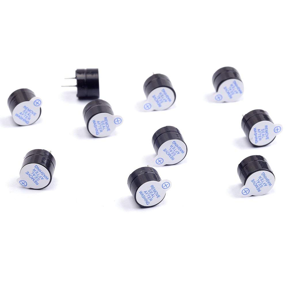 ICQUANZX DC5V Active Buzzer Electronic Alarm Magnetic Long Continuous Beep (Pack of 10)