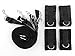Under Bed Restraint Kit, Tetris Extra-Strength Strap with Wrist/Ankle Cuffs Bondage Set-Black