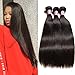 UNice 10A Peruvian Straight Hair 3 Bundles 12 14 16inch 100% Virgin Unprocessed Human Hair Weave Extensions 100g/pc