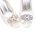 ELEGANTPARK BG 2 Pcs Shoe Clips Antique Mask Design Rhinestones Wedding Party Decoration Gold