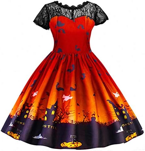 Candyly halloween costumes,Toddler Teen Kids Girls Halloween Lace Ruched Print Dress Party Costume Clothes