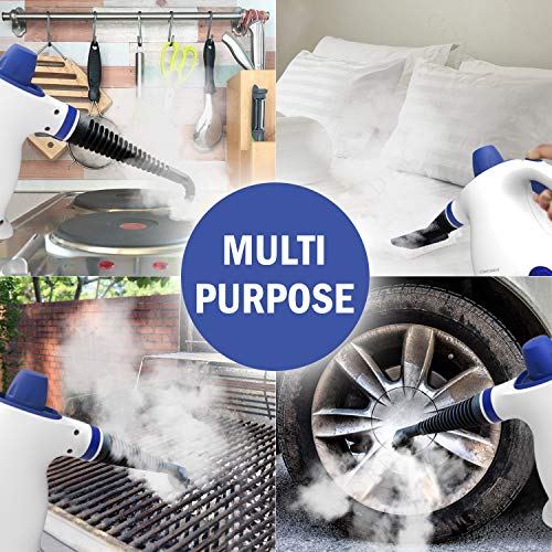 Comforday Steam Multi Purpose Cleaners Carpet High Pressure Chemical Free Steamer with 9-Piece Accessories, Perfect for Stain Removal, Curtains, Car Seats,Floor,Window Cleaning, White