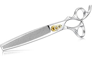 Dream Reach Dog Thinning Scissors - 8 Inch Professional Pet Grooming Shears with Adjustable Screw, Sharp Trimming Scissors fo