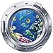 DNVEN Porthole Wall Decals Tropical Fish Deep Blue Sea Under The Sea Decorative Peel and Stick 3D Wall Arts Stickers Murals for Kids Rooms Bedrooms Nursery Boys Room Decor 17 inches x 17 inches